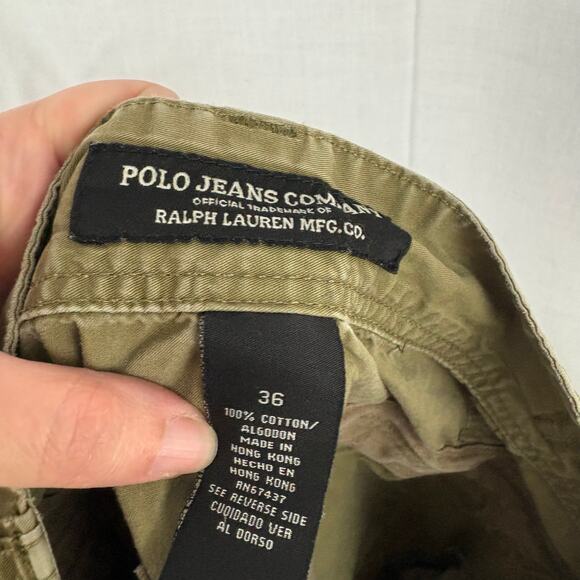 POLO JEANS CO RALPH LAUREN Mens Shorts 36 Cargo Military Surplus Y2K - Picture 3 of 5